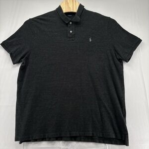 Polo Ralph Lauren Classic Fit Polo Shirt Men's XXL Tall Gray W Green Pony Logo